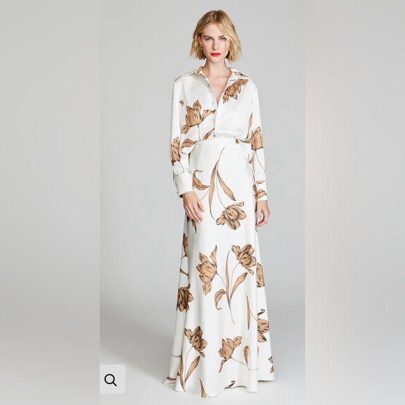 NWT Halston Heritage Marcelle Silk Gown